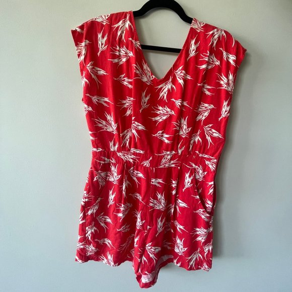BOGO - Red Floral Romper - Picture 2 of 6
